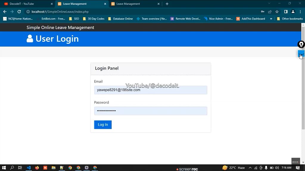image Leave Management System in PHP And MYSQL || PHP Project