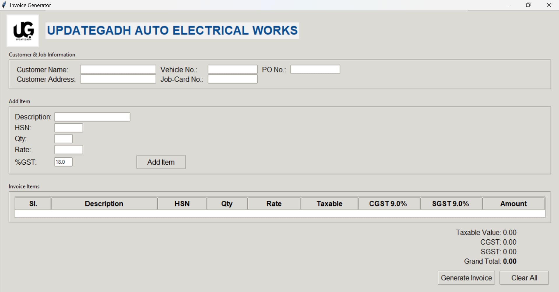 Invoice-Generator-3 Best Invoice Generator – Dual Interface Python Application for GST Billing