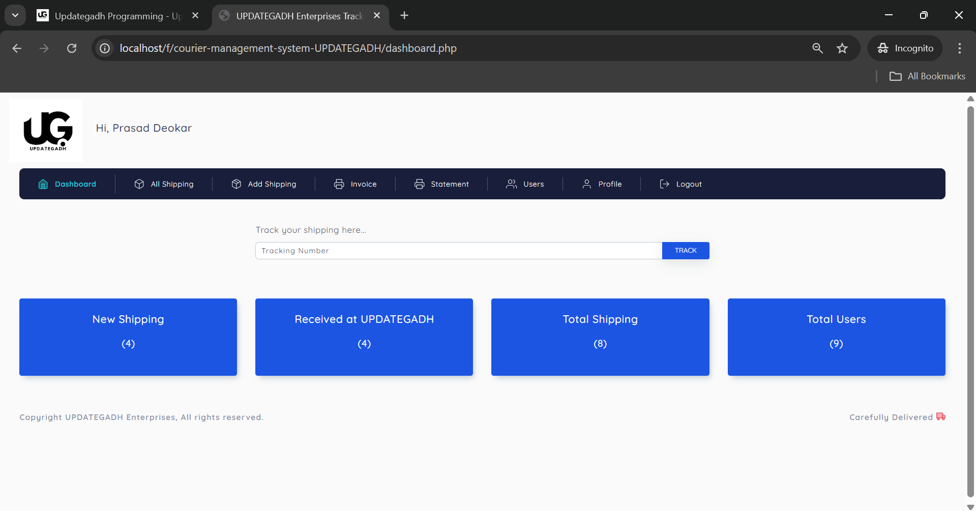 Courier-Management-System-5 Courier Management System – A Complete Web-Based Parcel Tracking and Delivery Solution