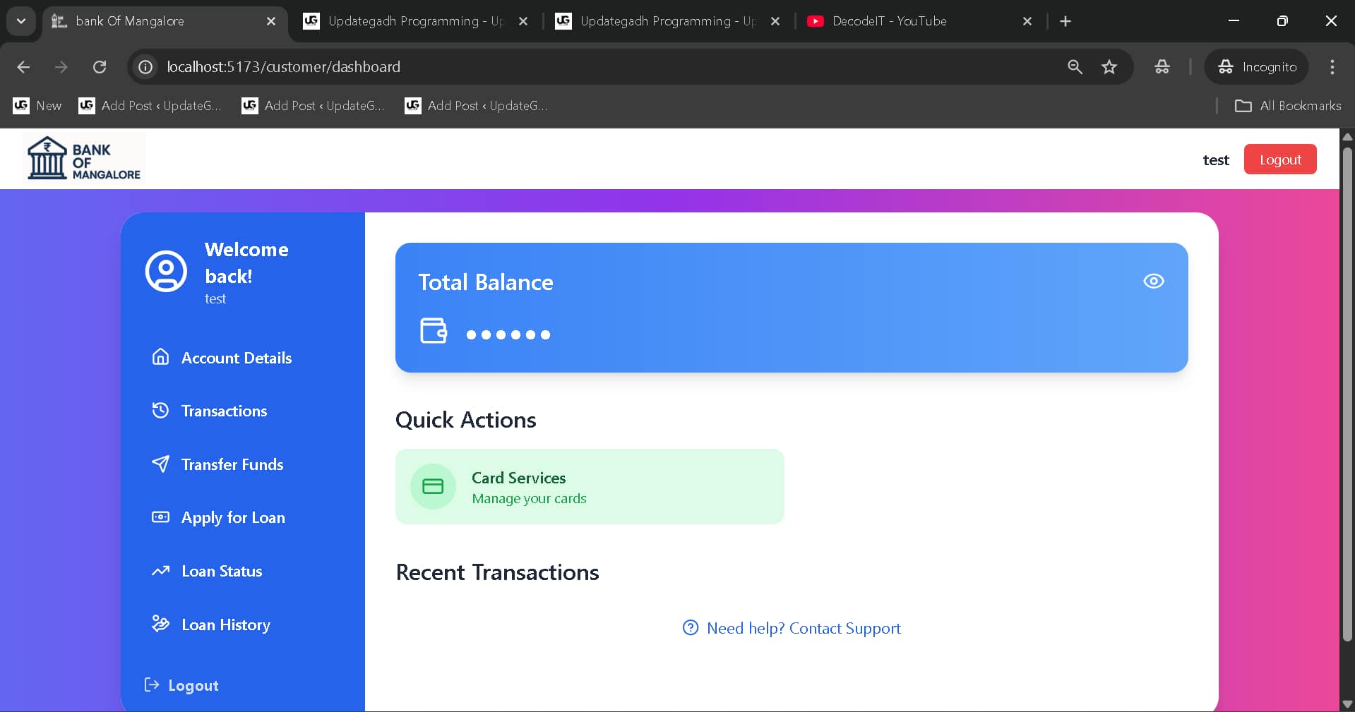 Banking-Management-System-10 Best Banking Management System (MERN Stack)