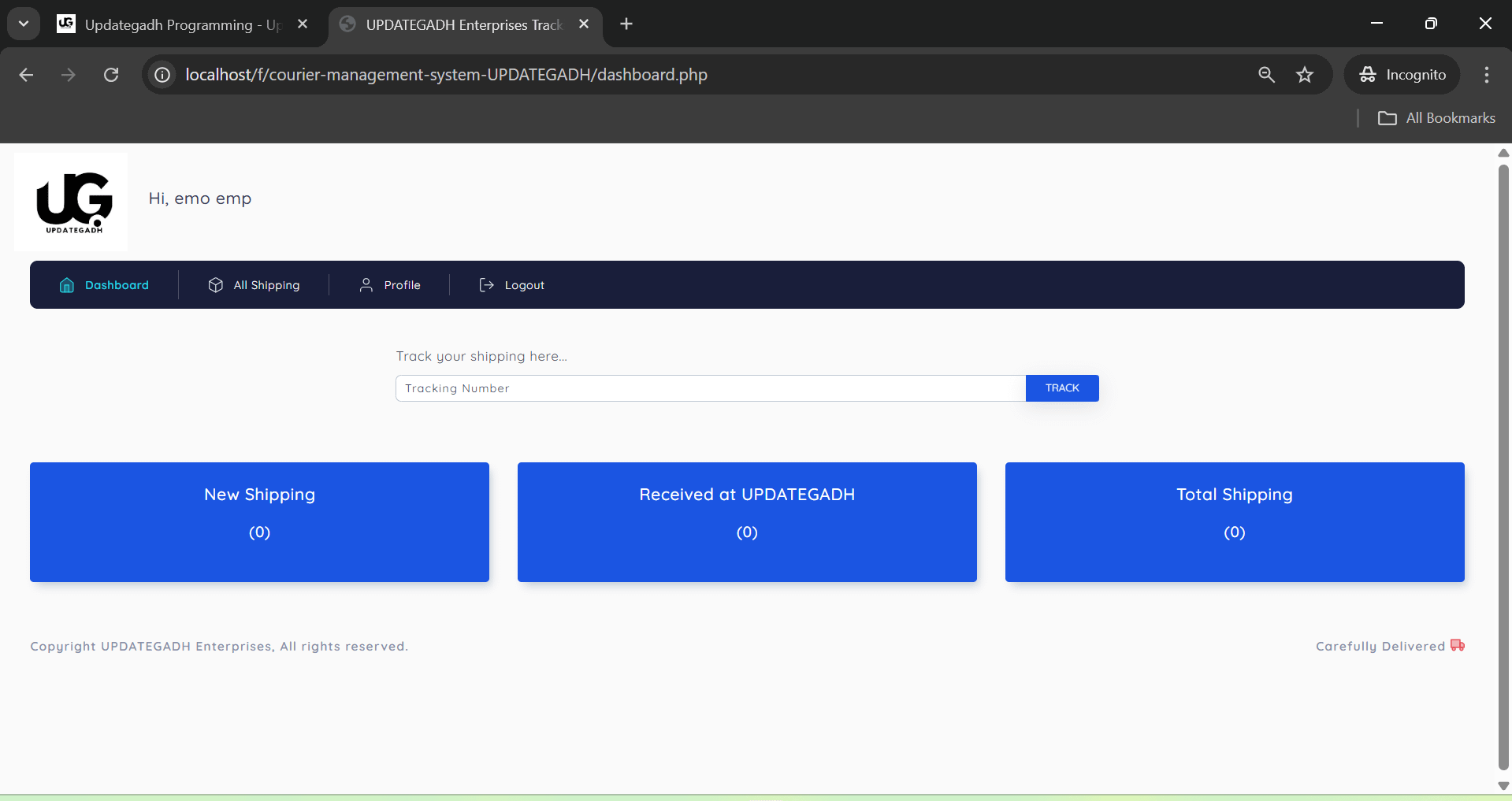 Courier-Management-System-2 Courier Management System – A Complete Web-Based Parcel Tracking and Delivery Solution