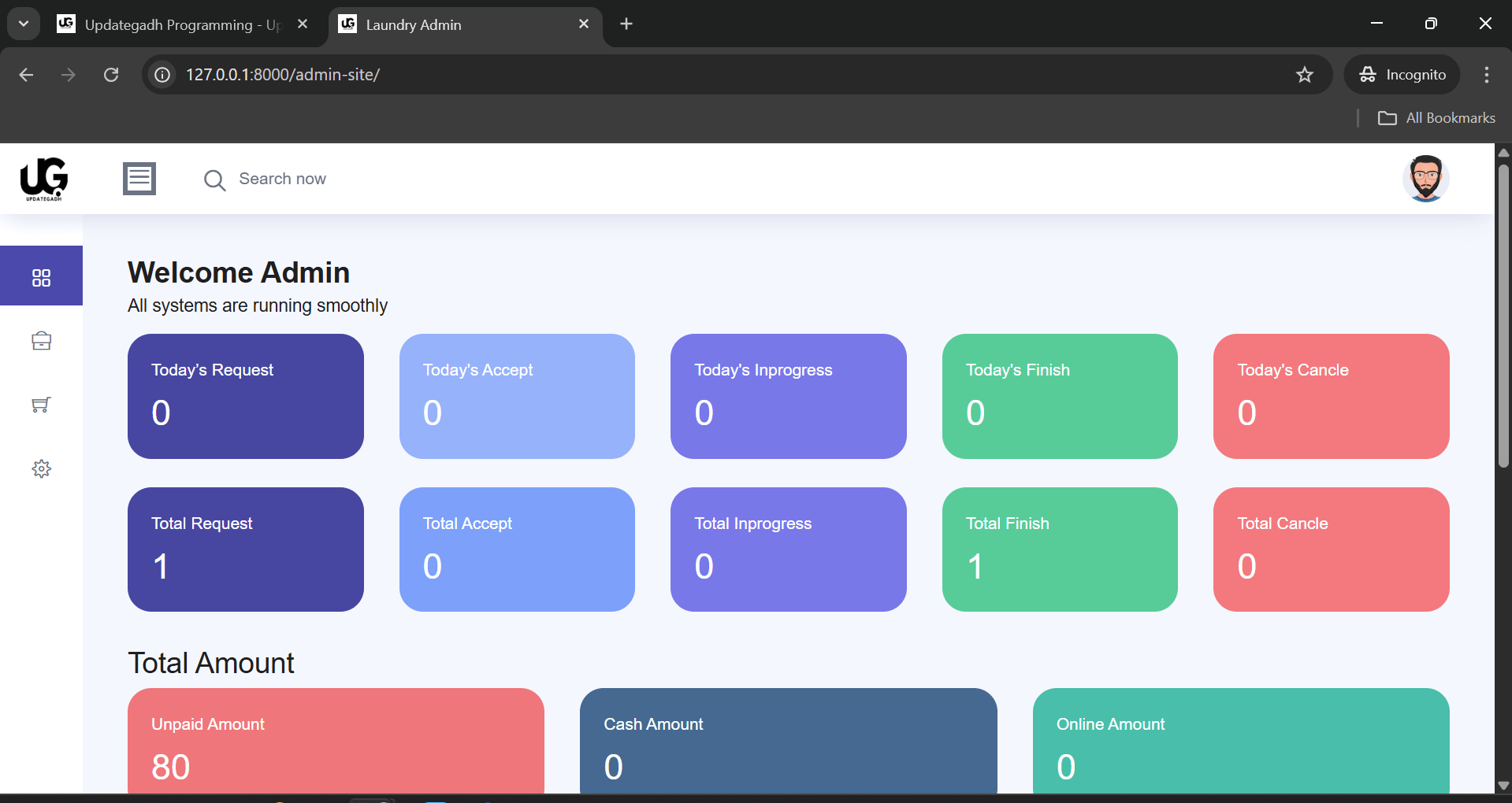 Laundry-Management-System-Project-2 Laundry Management System Using Python Django