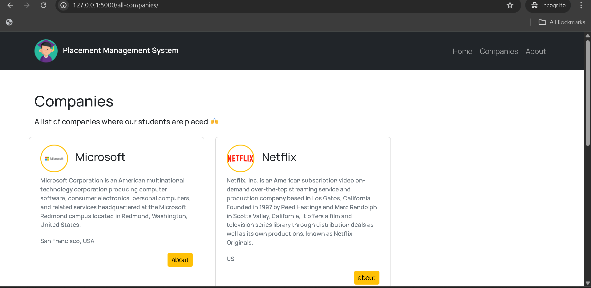Placement-Management-System-7 Best Placement Management System Using Python