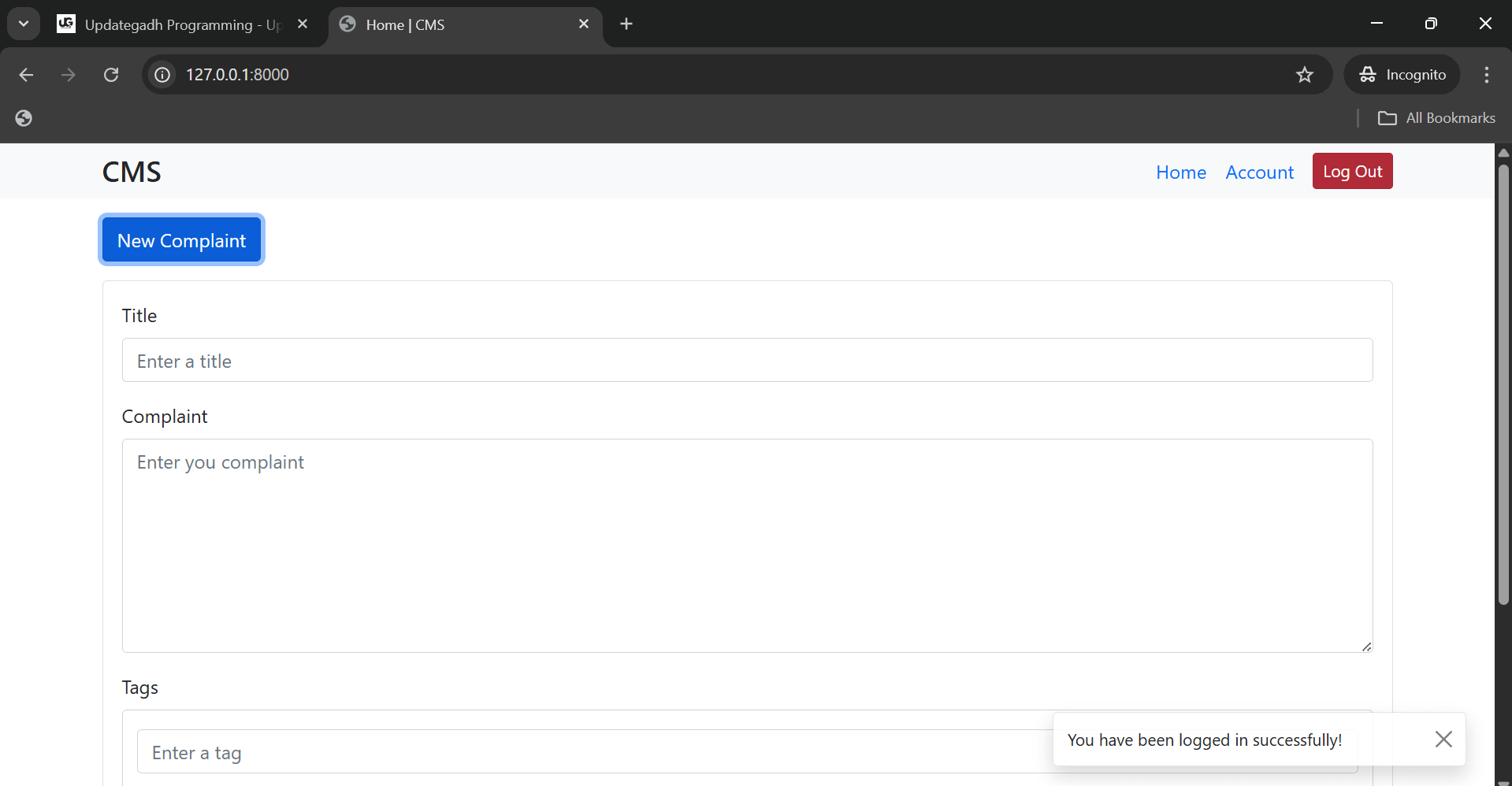 Complaint-Management-System-1 Best Complaint Management System Using Python Django Web Application