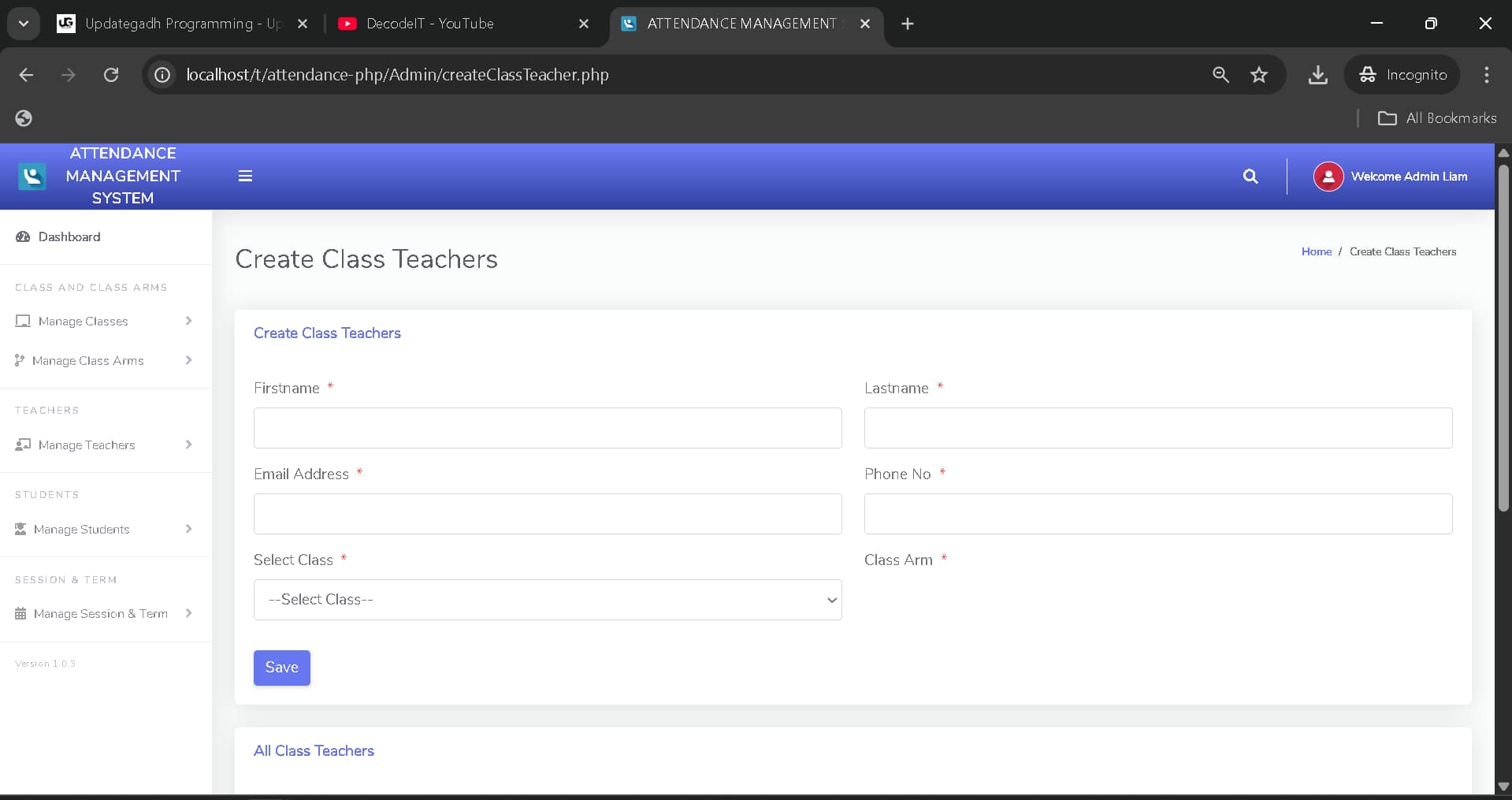 Attendance-Management-System-6 Best Attendance Management System Using PHP & MYSQL