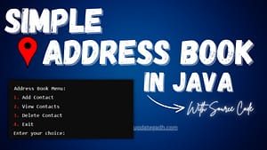 Simple-Address-Book-in-Java Code Snippets